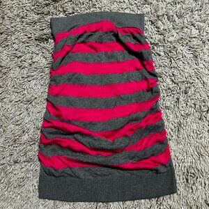Y2K Stripped Grunge Tube Top Dress Size M